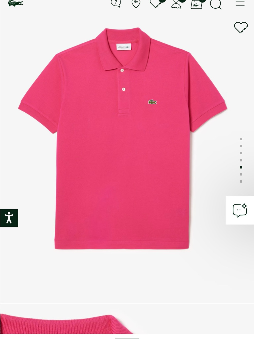 Lacoste Men’s Pink Signature Piqué Polo